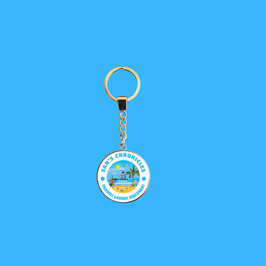 San’s Chronicles™ Double-Sided Keychain – Rep Your Fave Channel Everywhere! 🔑✨